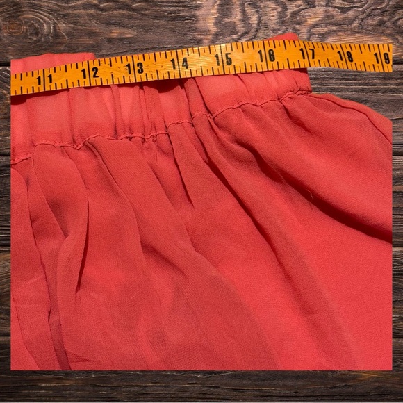 Mossimo Scene Maxi Skirt Flowy Scene Girly Girl Pink Salmon Summer Spring - Picture 2 of 4